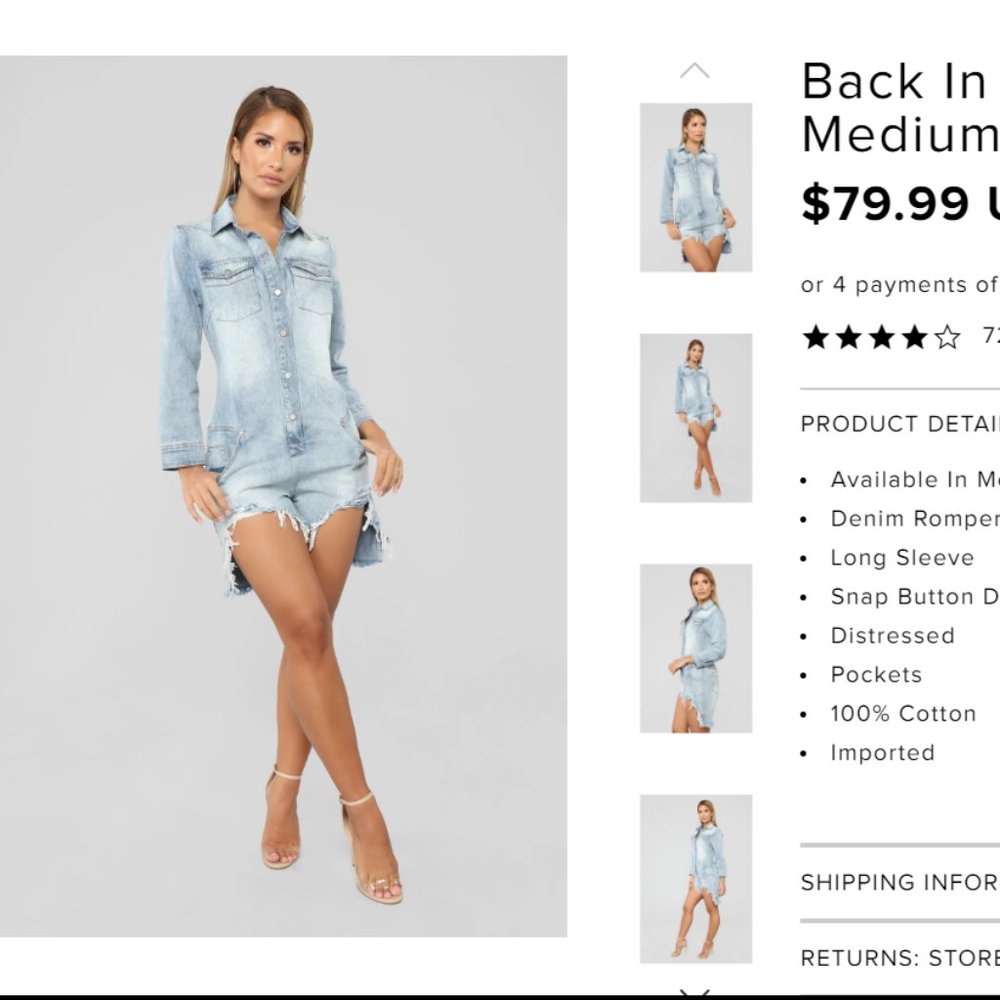 Fashion Nova "Back in My Life" Romper